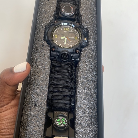 BLACK 23-in-1 Survival Military Digital Watch,Mens Tactical Multi-Function *NEW* - Picture 11 of 12